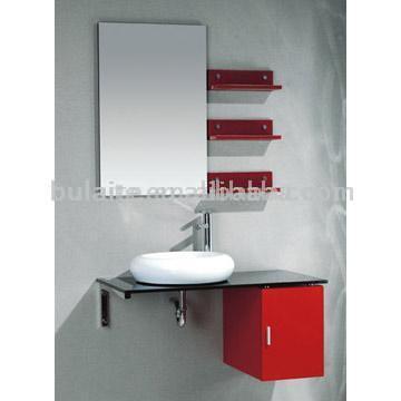  Ceramic Basin with Bathroom Cabinet and Mirror and Pop up (Керамические бассейн с ванной Кабинет министров и зеркал и всплывающих)