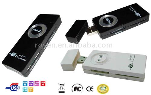 Mini USB 2.0 Card Reader / Writer 13-in-1 (Mini USB 2.0 Card Reader / Writer 13-in-1)