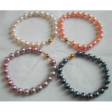  8.5-9mm AA Round Pearl Bracelets (8.5-9mm AA Round Pearl Bracelets)