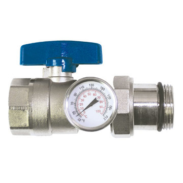  Ball Valve with Thermometer (Vanne à boisseau sphérique avec thermomètre)