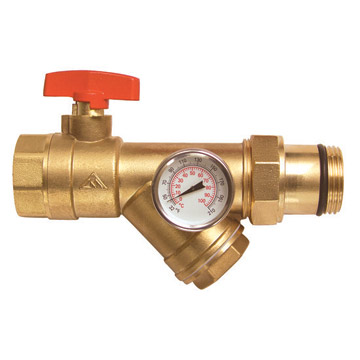  Brass Check Valve with Thermometer (Clapet anti-retour laiton avec thermomètre)