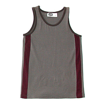  Men`s Single Jersey Vest with Assorted Colors