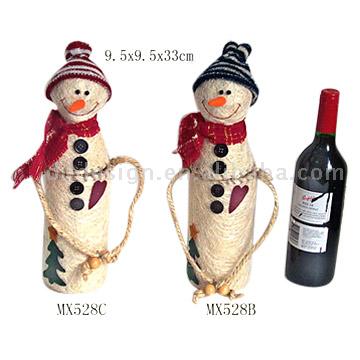  Sisal Snowman Winebottle Containers (Сизаль Снеговик Winebottle Контейнеры)