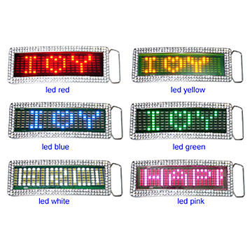  Mini LED Light Chrome Name Belt Buckles (Мини LED Light Chrome Имя Пряжки)