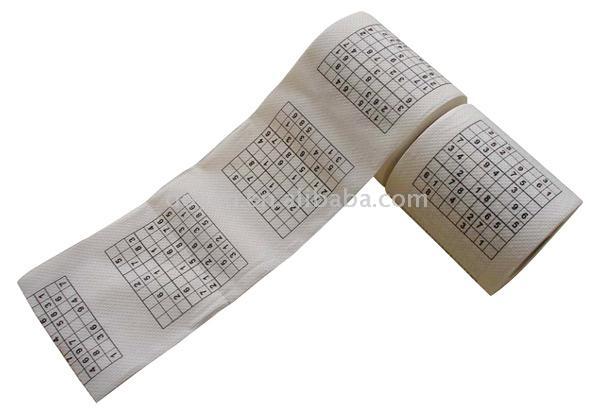 Sudoku Printed Toilet Paper Roll (Papier toilette Sudoku Imprimé Roll)