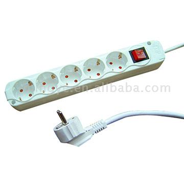  5-Way Germany Socket with Luminous Switch (5-полосный Германия Socket со светящимся Switch)