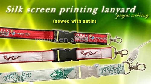  Screen Printed Lanyard and Keystrap (Sewed with Label) (Экран Печатный Ремешок и Keystrap (шитые Label))