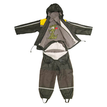  Children`s Rainsuit with Fleece Lining ( Children`s Rainsuit with Fleece Lining)