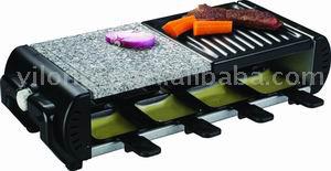  Raclette Grill with Half Stone Plate and Half Pan (Raclette Grill avec demi-plaque de pierre et le demi-Pan)