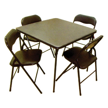  Card Table Set (1 Table with 4 Chairs) ( Card Table Set (1 Table with 4 Chairs))