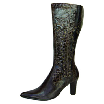  Ladies` Leather Boot (Cuir Ladies `Boot)