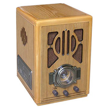  Classical Wooden Radio (RP-010) (Klassik Radio Holz (RP-010))