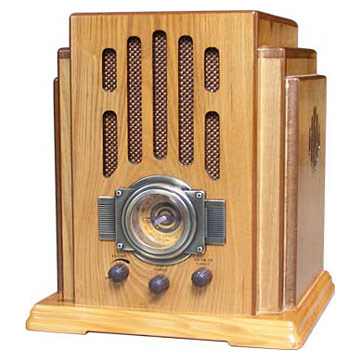  Classical Wooden Radio (RP-009) (Klassik Radio Holz (RP-009))