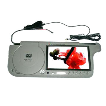 DVD Player and Screen Built Into Car Sun Visor (DVD Player and Screen Built Into Car Sun Visor)