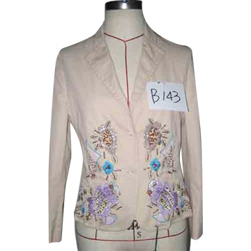  Woven Yarn Drill Jacket with Embroidery ( Woven Yarn Drill Jacket with Embroidery)