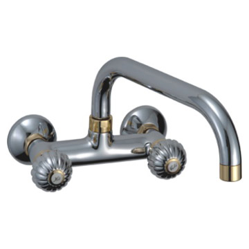  Two Handle Wall Mounted Kitchen Faucet