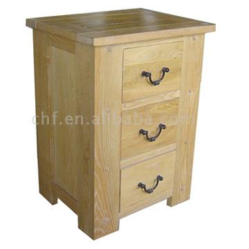  3-Drawer Nightstand (3 tiroirs Table de chevet)