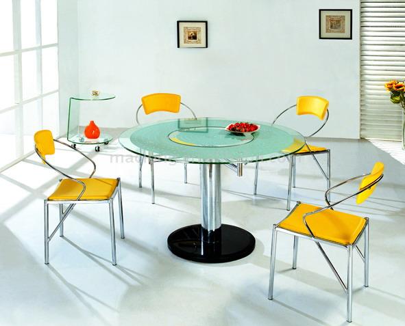  Glass Dining Table and Chairs (Glass Dining Table et chaises)