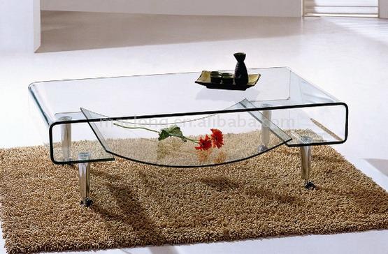  Glass Coffee Table (Table basse en verre)