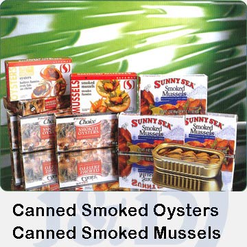  Canned Smoked Oysters/Mussels (Conserves Huîtres fumé / Moules)