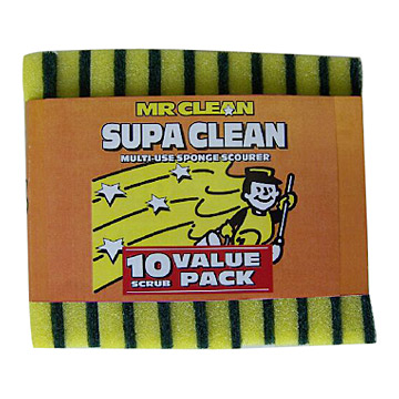  Abrasive Scourers with Sponge (Éponges abrasives avec Sponge)