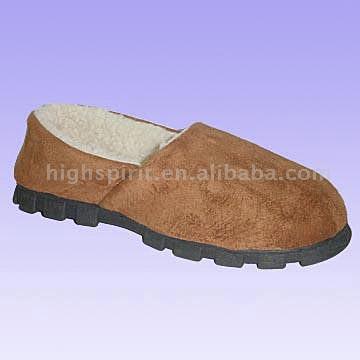  Men`s Micro-Suede Indoor Shoes with Sherpa Lining (Мужские Micro-Suede крытый обуви с подкладкой шерпа)