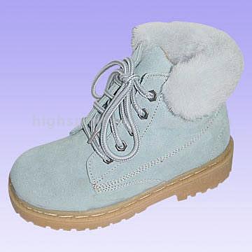  Children`s Suede Short Boot with Gum-Colored TPR Outsole (Children`s Short Suede Boot avec de la gomme-Colored TPR Semelle)