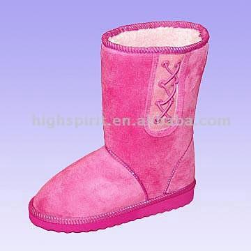  Girl`s Micro-Suede Boot with Sherpa Lining (Girl`s Micro-Bottes en suède avec Sherpa Doublure)