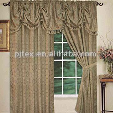  Jacquard Curtain Panels with Valance (Jacquard Rideaux avec Valance)