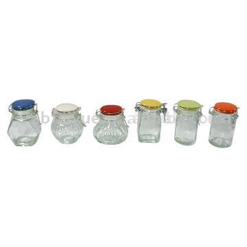 Glass Jars with Ceramic Lids ( Glass Jars with Ceramic Lids)