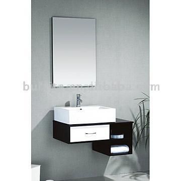  Ceramic Basin with Bathroom Cabinet and Mirror and Pop up (Керамические бассейн с ванной Кабинет министров и зеркал и всплывающих)