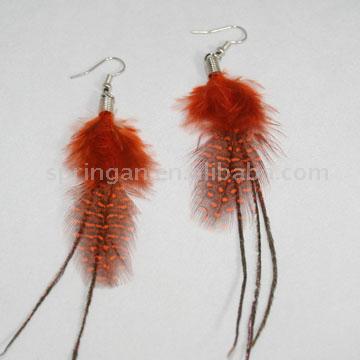  Color Feather Earrings