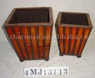  Bamboo Planter Set (2pcs) (Bamboo Planter Set (2pcs))