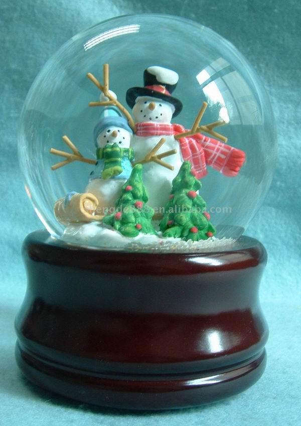  100mm Christmas Musical Snow Globe