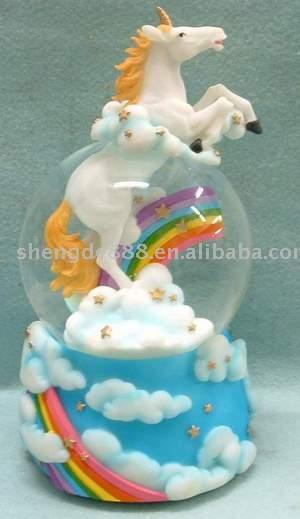  100mm Animal Figurine Musical Snow Globe (100mm Animal Figurine Musical Snow Globe)