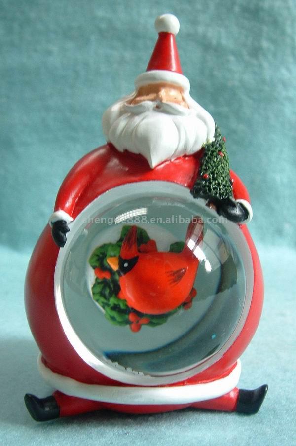 45mm Animated Christmas Snow Globe (45mm Animierte Weihnachten Schneekugel)