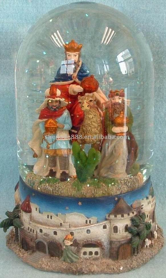  Nativity Musical Snow Globe (Krippe Musical Schneekugel)