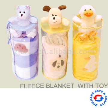  Fleece Blanket with Toy