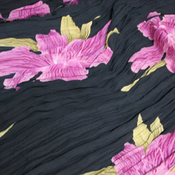  Polyester Printed and Crinkled Fabric (Polyester und gaufrierten Printed Fabric)