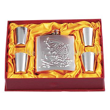  Stainless Steel Hip Flask Set ( Stainless Steel Hip Flask Set)