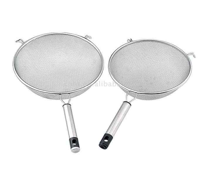  Frying Strainers with Steel Handle (Poêle à tamis avec poignée en acier)