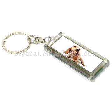  Solar Powered LCD Flashing Keychain (Solar Powered LCD Flashing Keychain)