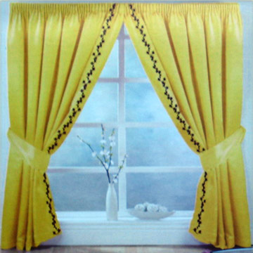  Embroidered Satin Curtain