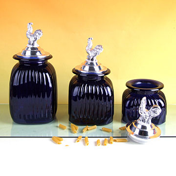  Glass Jars with Rison Air-Tight Lid (Pots en verre avec Rison couvercle étanche à l`air)