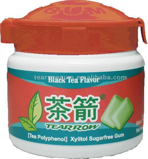  Black Tea Sugarless Chewing Gum (Черный чай Sugarless Жевательная резинка)