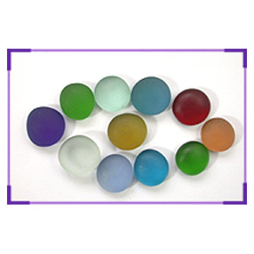  Frosted Transparent Flat Marbles ( Frosted Transparent Flat Marbles)