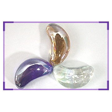 Shiny Transparent Moon Shaped Glass Marbles (Shiny Transparent Moon Shaped Glass Marbles)