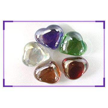  Shiny Transparent Heart Shaped Glass Marbles (Shiny Heart Shaped Прозрачное стекло Мрамор)