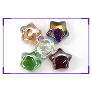  Shiny Transparent Quinquangular Glass Marbles (Shiny transparent Quinquangular Glass Marbles)