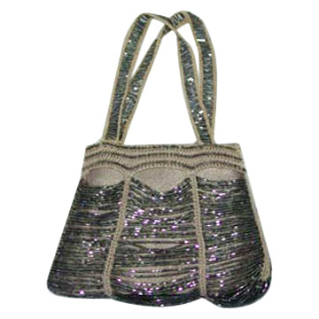  Grey Handbag with Beads ( Grey Handbag with Beads)